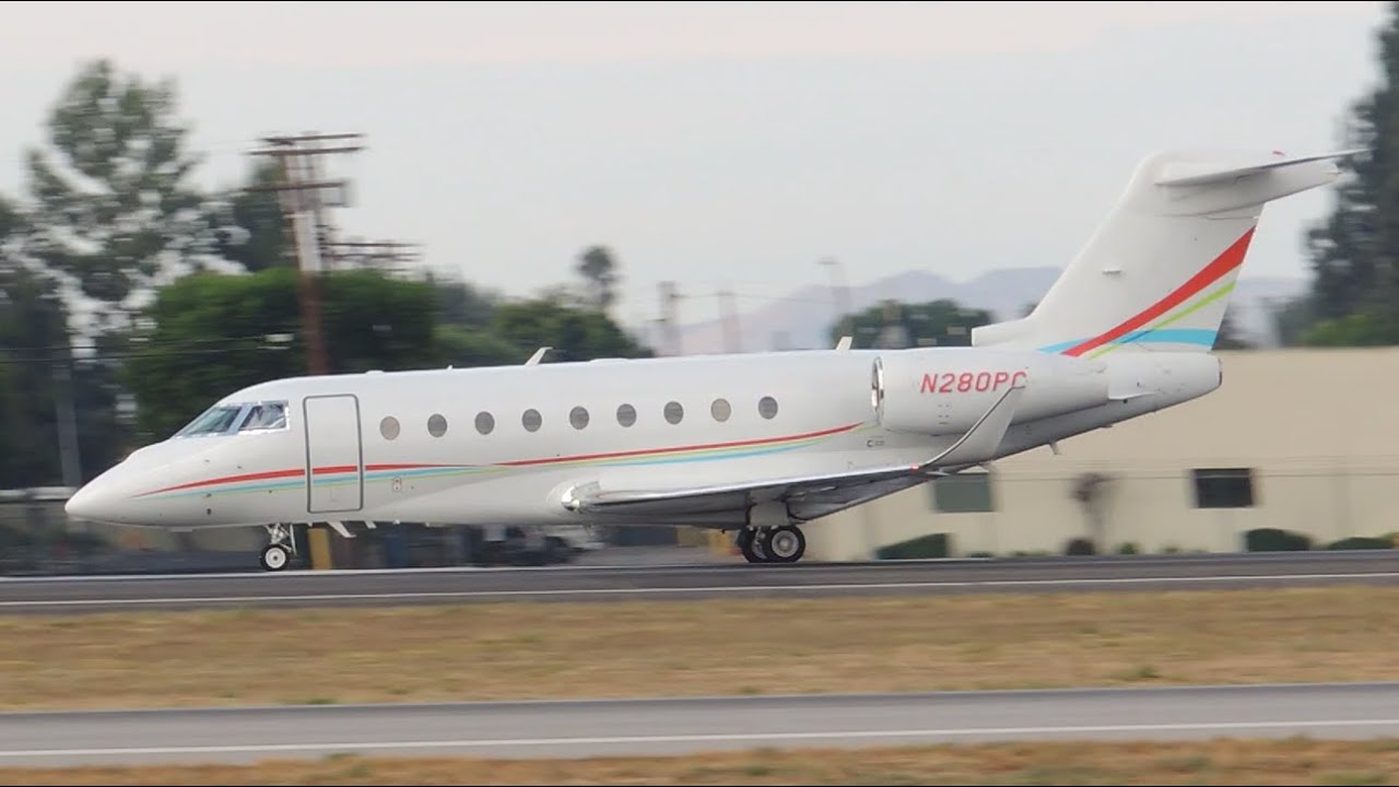 Gulfstream G280 [N280PC] takeoff from VNY - YouTube