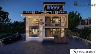 3D Exterior Design of Mr Sanjib's Dream House | Modern Residential Elevation | Call- +91-9897543559