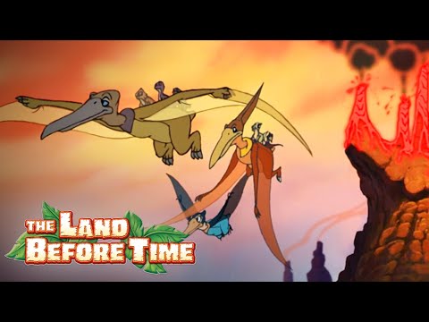 Volcano Escape! | Land Before Time VII: The Stone of Cold Fire | Mega Moments