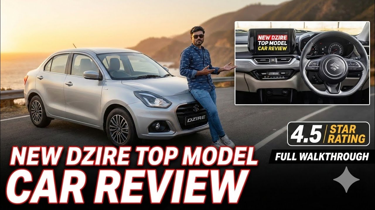 New Dzire Top Model Ka Asli Review! 😲 4.5 Star Rating की सच्चाई | Full Walkthrough in Hindi#car