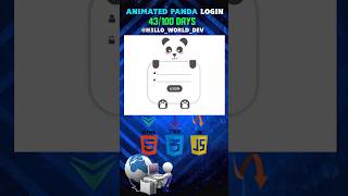 ANIMATED PANDA LOGIN USING HTML, CSS, JS | Days :- 43 | 100 days project challenge. #css #java #html Wealth
