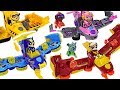 Dinosaurs attack pororo paw patrol mighty pups flip  fly transforming vehicle dudupoptoy