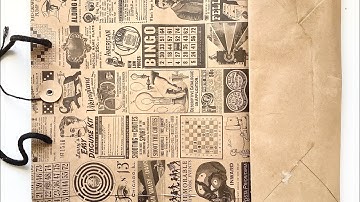 Turning a bag into a vintage junk journal - Part 1: Cover
