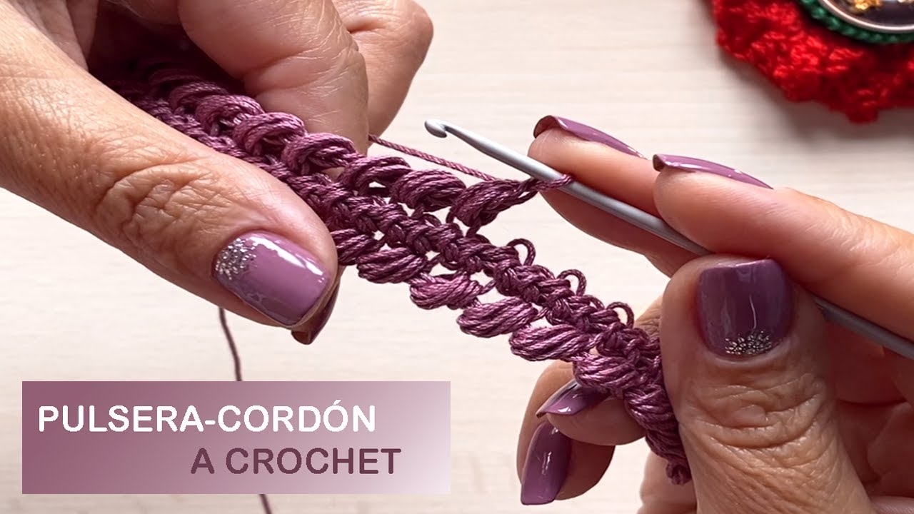 PULSERA-CORDÓN A CROCHET | TUTORIAL