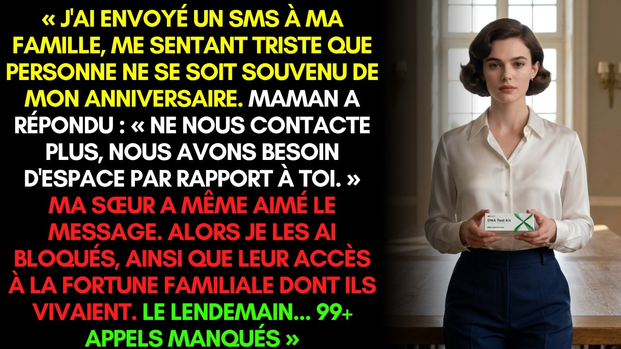 Le jour de mes trente-quatre ans, ma mère m’a envoyé un message qui disait : « Nous avons besoin d’espace, ne nous contacte plus. » Ma sœur a aimé le message. Pourtant, quelques heures plus tard,...