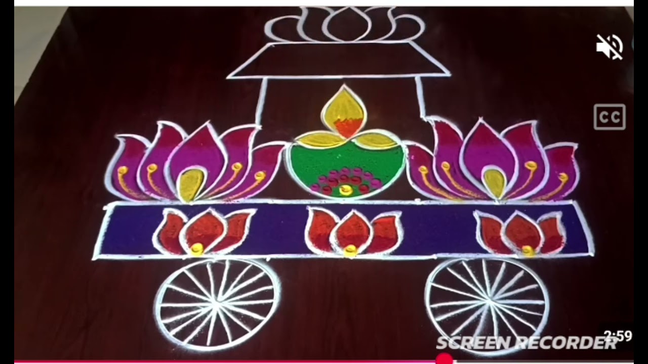 Amazing 😍 beautiful 😍 ratham muggulu 🌹 sankranti special muggulu 🌹🙏