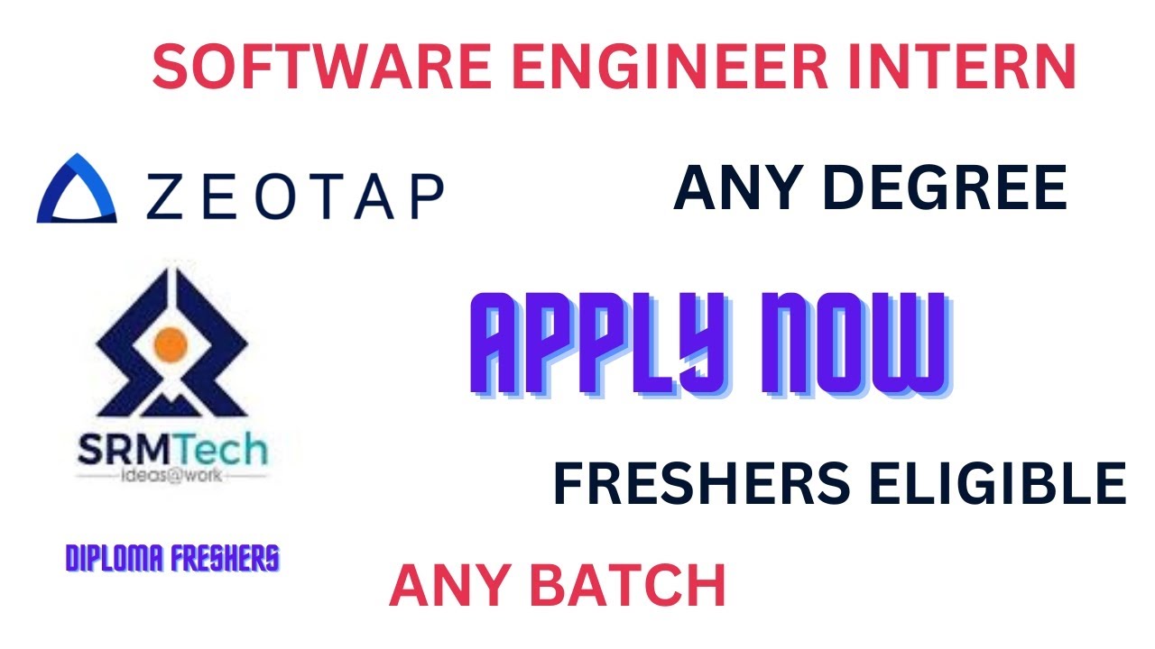 SRM & ZEOTAP hiring for freshers | OFF-CAMPUS JOB |APPLY NOW🔥 - YouTube