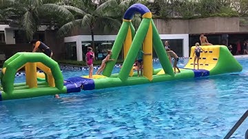 Water Obstacle Course @ The Teneriffe Condo | Carnival Wiz