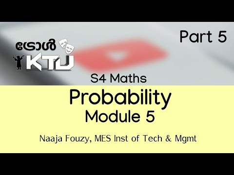 KTU S4 Maths | Probability | Mod 5 part 5 | MA202 - YouTube