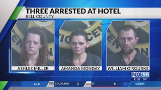 3 arrested at Bell County hotel in connection with drug bust