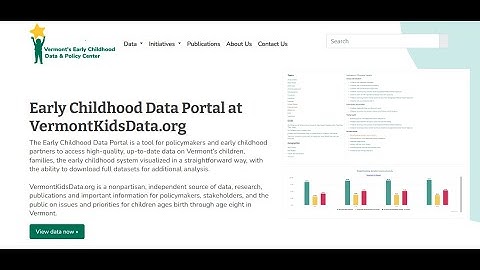 Early Childhood Data Portal: Tutorial and Updates