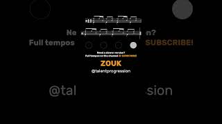 Zouk │ Drum Tutorial │ Sheet Music + Play-Along | 130 BPM  #Shorts