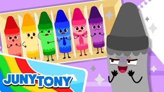 El Travieso Crayón Gris | ¡Alto Ahí, Crayón Gris! | Canciones Infantiles | JunyTony en español