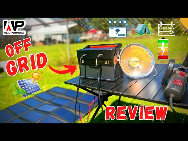 ALLPOWERS 606Wh Portable Power Station & 100W Foldable Solar Panel