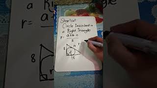 Shortcut: Radius of a Circle inscribed in a Right Triangle