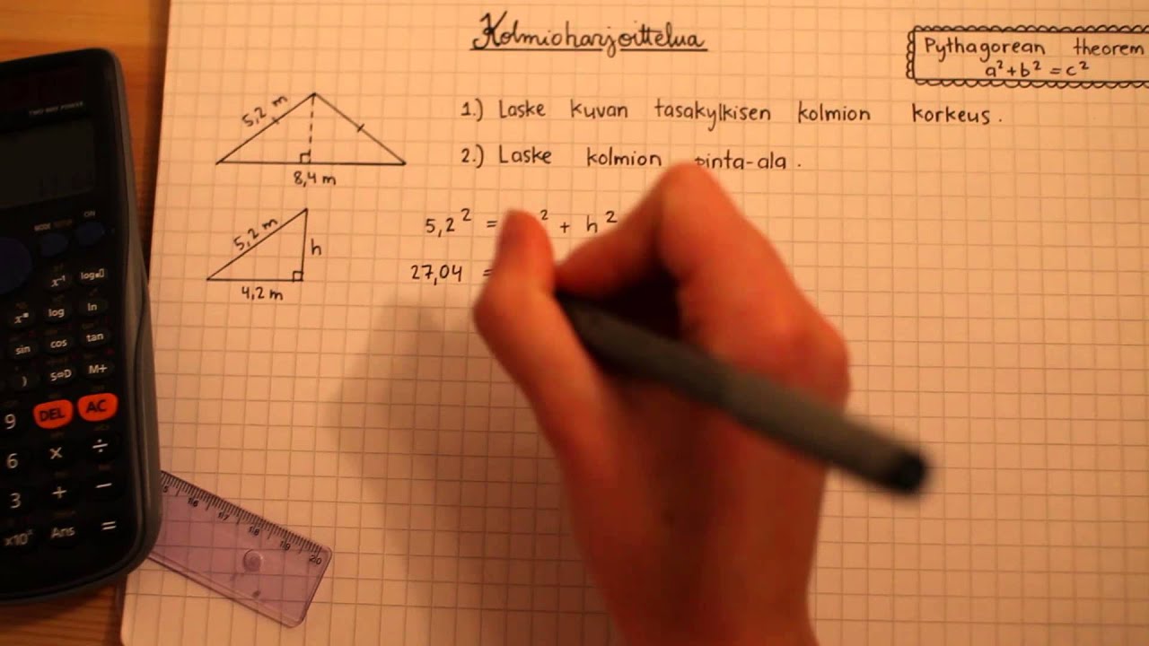 Tasakylkisen kolmion pinta-ala