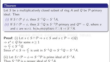 Commutative Algebra :Lecture No. 25 :primary decomposition  4 :
