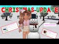 NEW CHRISTMAS UPDATE ON BLOXBURG! Build A Snowman, Snowmobile and more! 0.9.3