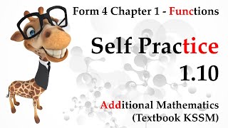Form 4 Add Maths KSSM Chapter 1 - Functions | Self Practice 1.10