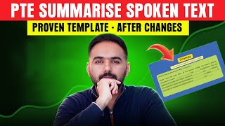 PTE Summarise Spoken Text 2025 — the template that STILL works after the changes