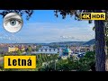 Prague Letná Walking tour - Unrivalled views of the city 🇨🇿 Сzech Republic 4k HDR ASMR