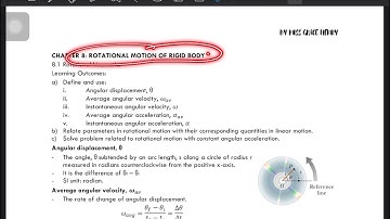8.1 Rotational Kinematics