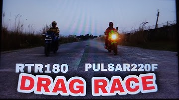 APACHE RTR 180  VS PULSAR 220 F | DRAG RACE || CAN