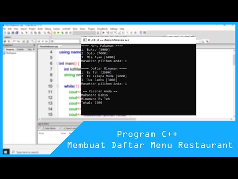ProgramC++ Daftar Menu Restaurant - YouTube