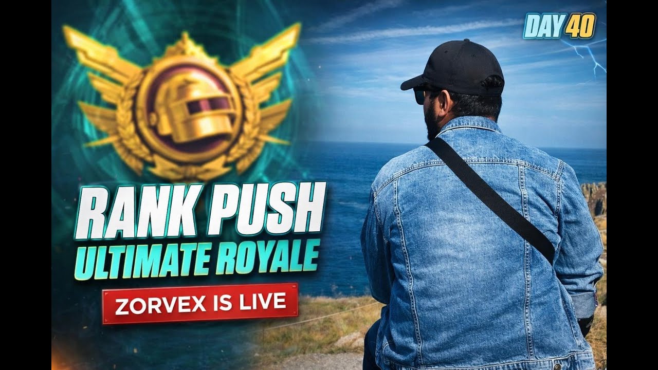 ULTIMATE ROYALE RANK PUSH TO LEGEND (DAY-40) | PUBG LIVE | FACECAM | ZORVEX IS LIVE | ROAD TO 1K!