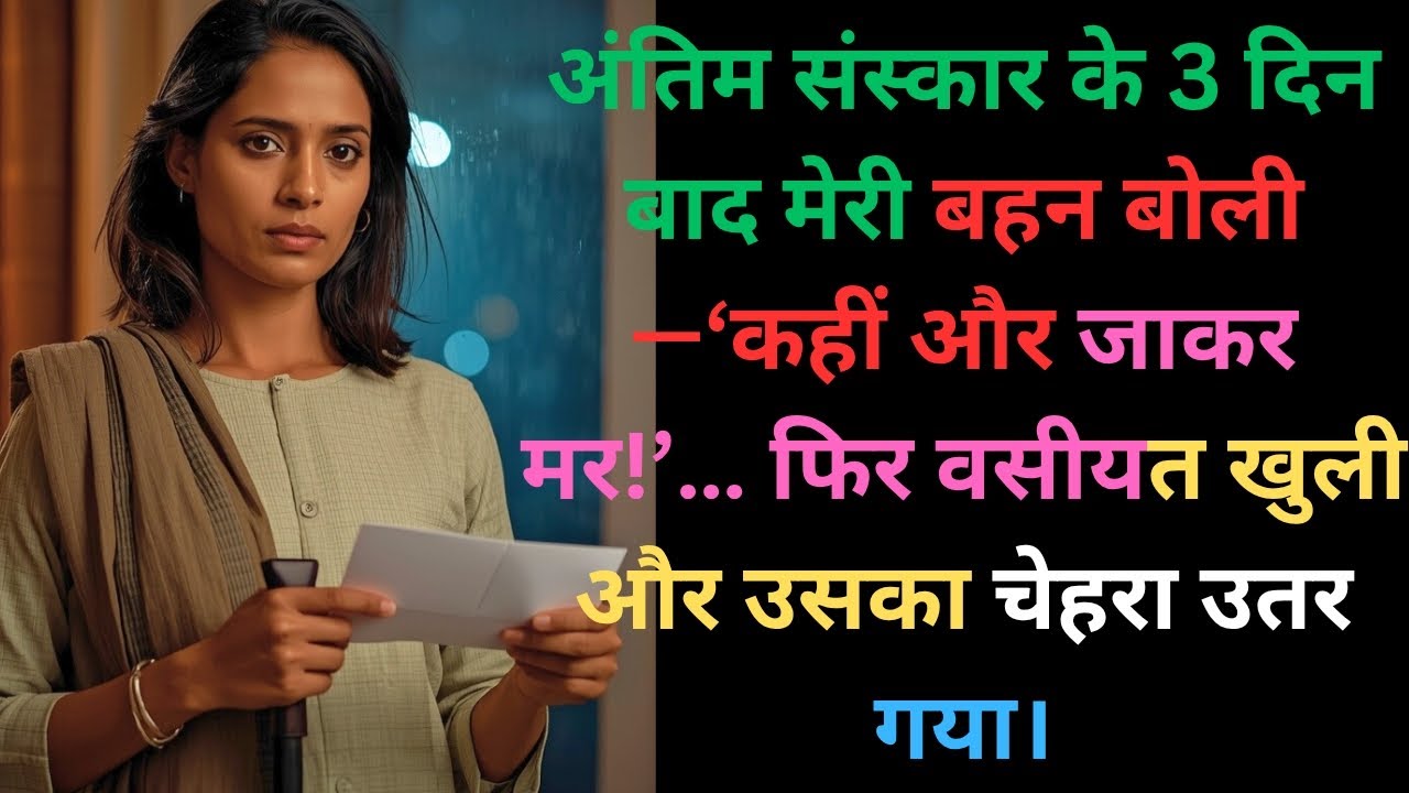 माँ-पापा के अंतिम संस्कार के 3 दिन बाद बहन बोली: ‘कहीं और जाकर मर’… फिर वसीयत ने उसे तोड़ दिया!