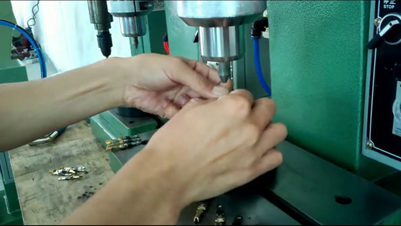 Bench Type Pneumatic Orbital Riveting Machine Riveting Hollow Rivet For ...