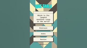 Which is the longest mountain range in the world?