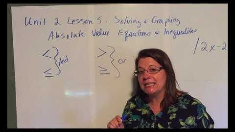 Alg. 2: Unit 2 Lesson 5  Solving and Graphing Absolute Value Equations and Inequalities