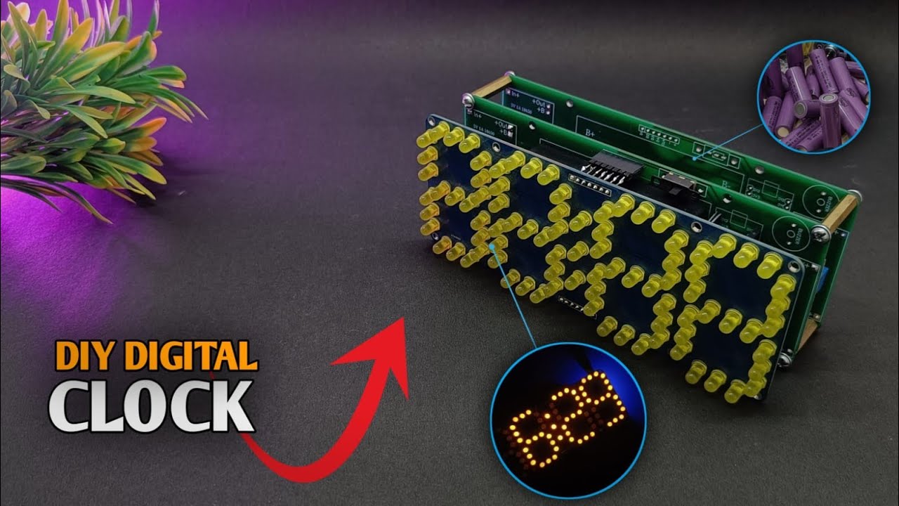 How to Make Digital Clock at Home in Hindi | 7 Segment Display Clock ...