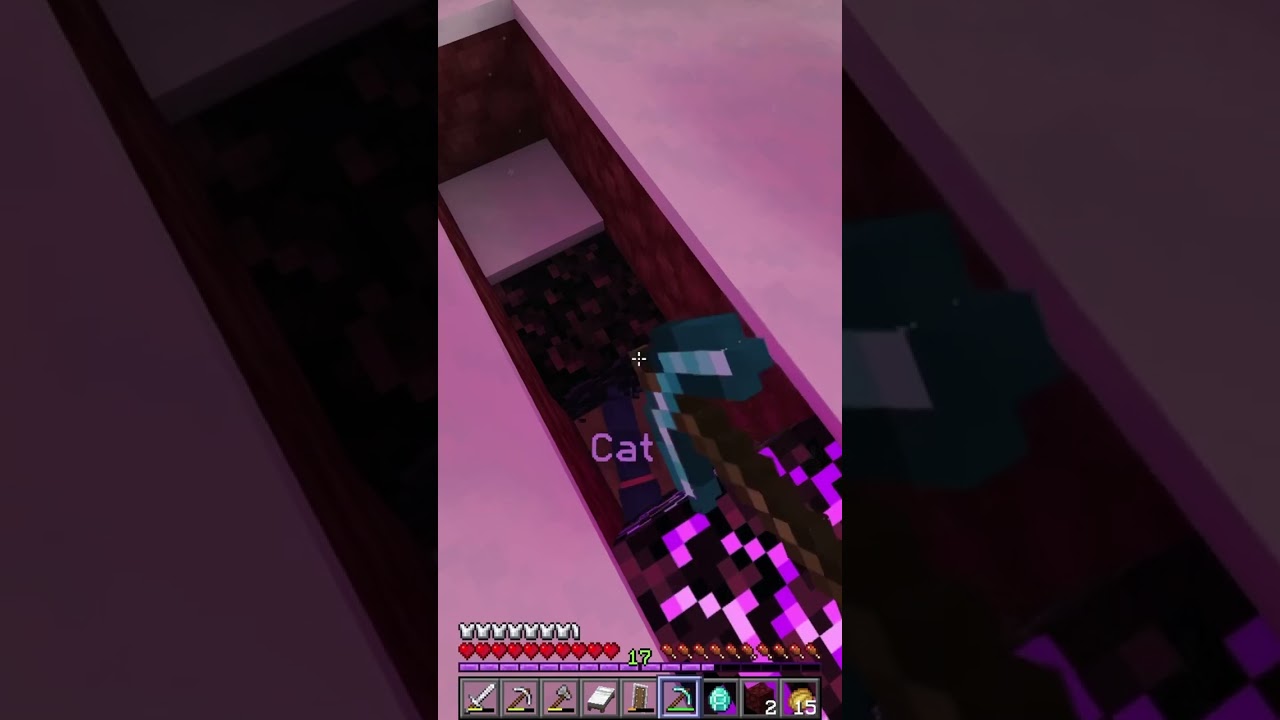 Kitty is giving me whiplash 💆🏽‍♀️ #minecraft #minecraftsurvival #minecraftshorts
