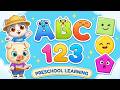 Preschool Learning activities for 3 year olds at home | Learn ABC Phonics Shapes Numbers Colors 🌈