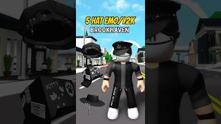 5 HAT EMO/Y2K In brookhaven (ID/CODES) #shorts