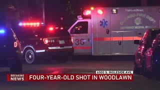 4-year-old boy critically injured after being shot inside Woodlawn home