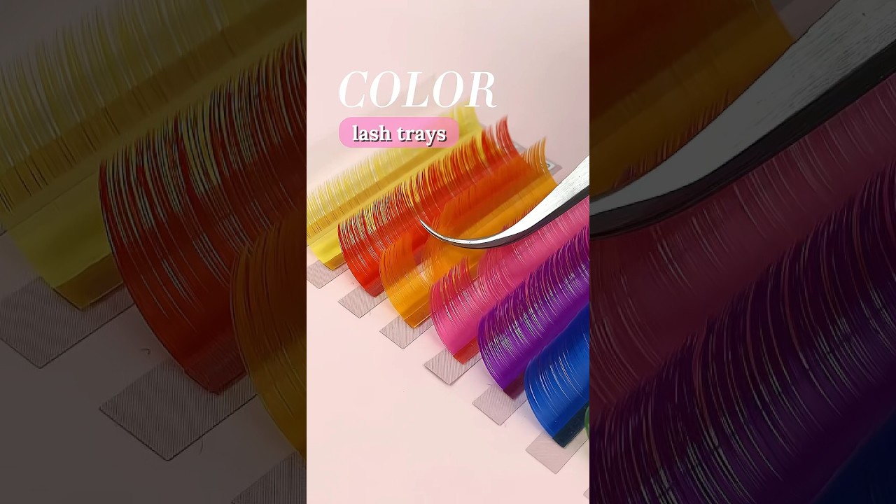 Vibrant Color Lash Trays for Stunning Lashes 🧡♥️💚💖💙 