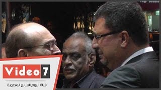 بالفيديو.. محمد صبحى ونور الشريف و مادلين طبر في عزاء ممدوح الليثى
