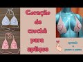 Coração de crochê para aplique