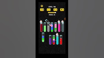 color water sort 3d game level 166 easy to clear