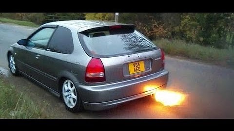 Honda Civic EK D16 Turbo 2 Step Flames
