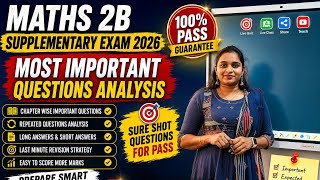  🔥Maths 2B Supplementary Exam 2026 🔥 💯% Pass Guarantee | Most Important Questions Analysis🔥✌️