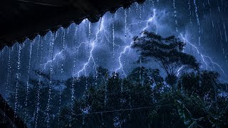 Heavy Rain & Thunderstorm Sounds for Sleeping 🌧️ Deep Sleep, Relaxing Nature Sounds & Stress Relief