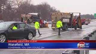 55 car pile up in Wakefield, MA
