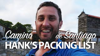 Hank's Camino Packing List (ultralight: 4.5 kg / 10 lbs)