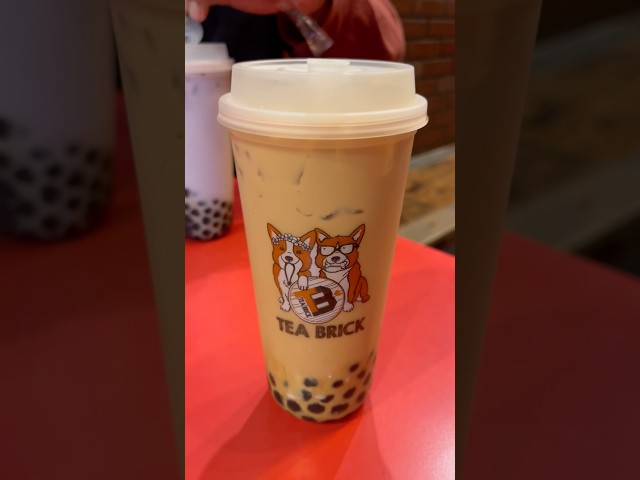 Tea Brick! #asmr #mukbang #teabrick #tea #brick #boba #milktea #taro #bobamilktea #montereypark