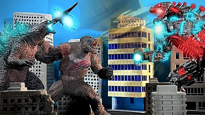 [UNFINSHED] Godzilla and Kong Vs Mechagodzilla [remake] [Stop Motion]