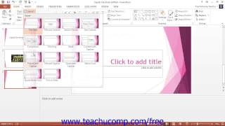 PowerPoint 2013 Tutorial Applying Slide Layouts Microsoft Training Lesson 2.12